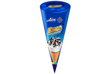 Рожок Aice «Bingo Cookies Cone» с кусочками шоколадного печенья